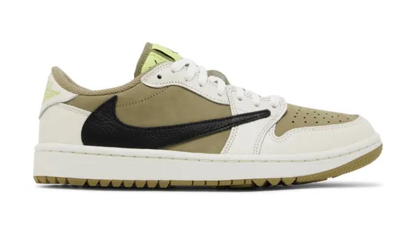Men's Running Weapon Travis Scott x Air Jordan 1 Low Golf 'Neutral Olive' Shoes 025